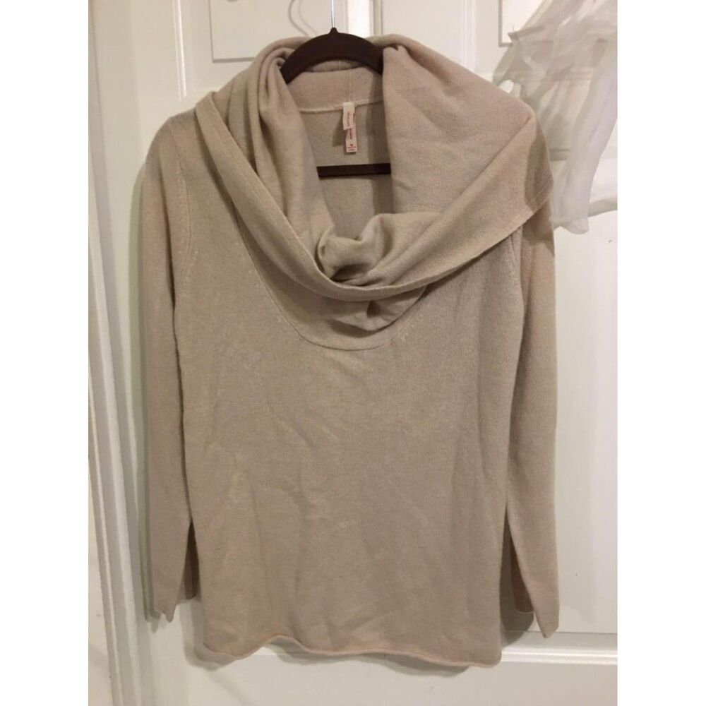 Vintage Red Envelope Women's Cashmere Oatmeal Medium Cowl-neck Sweater Cozy Warm